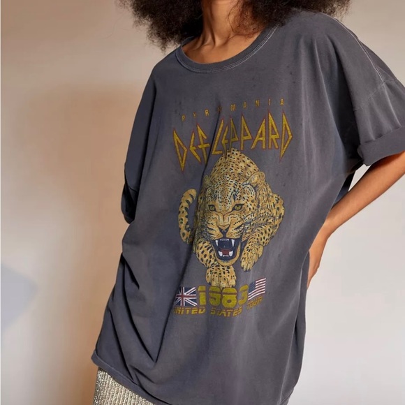 ISO Def Leppard 1983 Tour T-Shirt Dress from UO